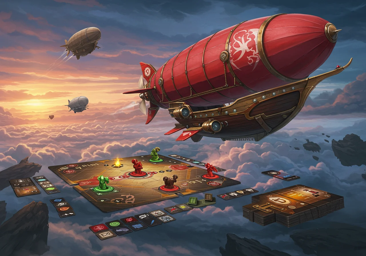 Concept art for Crimson Skies showing an airship design